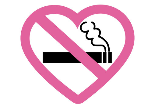 禁煙,たばこ,禁止,ハート,喫煙禁止,煙草,サイン,看板,標識,記号,マーク,アイコン,ピクトグラム,デザイン,案内,タバコ,煙,注意,警告,ルール,マナー,禁止マーク,シンボル,ストップ,禁煙マーク,注意喚起,表示,告知,貼り紙,ポスター,喫煙,けむり,煙害,嫌煙,受動喫煙,ポイ捨て,喫煙所,禁煙エリア,分煙,防止,通知,不可,停止,イラスト,シルエット,ロゴ,ピクト