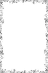 Spray texture border frame. Distress horizontal design element, for layouts and overlays. Frame with spray paint stroke, splatter borders. Poster frame with speckled vector brush strokes, edges.