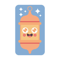 Cute Kawaii Fanoos Lantern Character for Ramadan and Eid