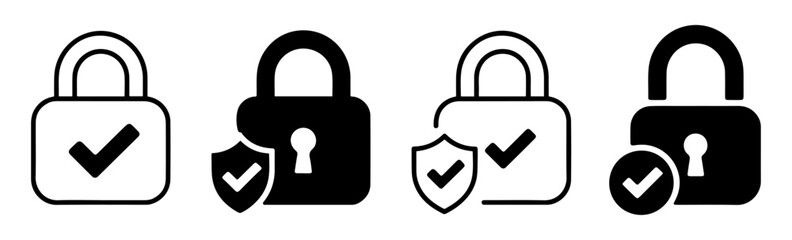 security lock shield icons set © vectomix