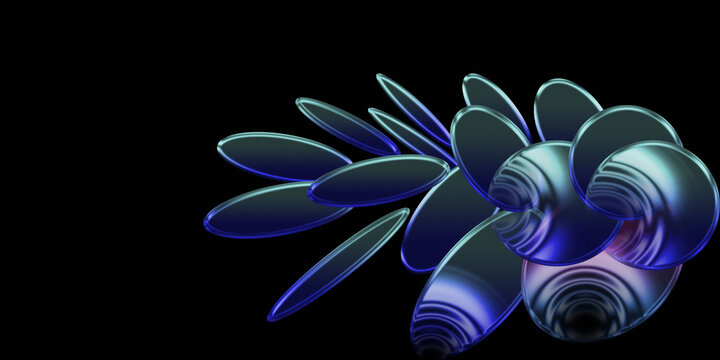 A surreal and abstract digital art piece featuring a futuristic creature with glowing elements