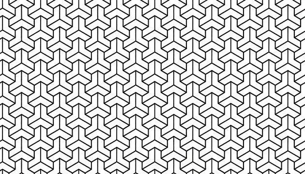 Geometric tessellation with interlocking Y-shaped figures