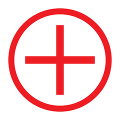 Fototapeta premium Plus and minus icon set with outline and solid circle symbols on transparent background
