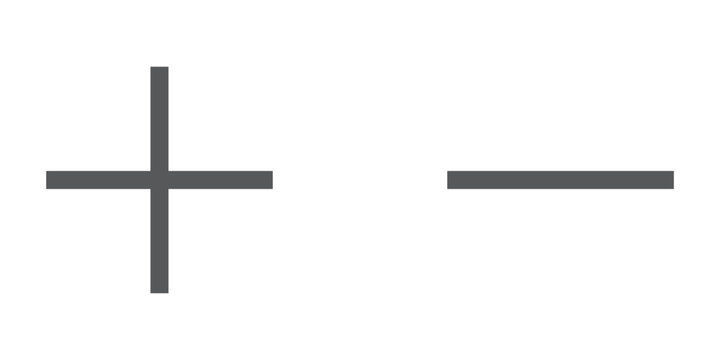 Plus, minus, multiply, divide, and equal sign icon design set, showcasing clean mathematical symbol icons for arithmetic, education, calculators, and digital interface design.