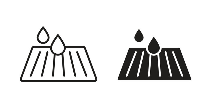 Drain or Drainage icon. Outline and flat icons collection. EPS10