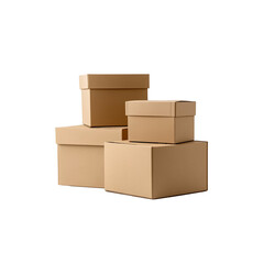 Stack of Cardboard Boxes image graphic isolated on a transparent background
