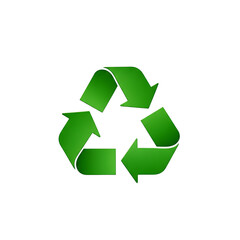 Obraz premium A green recycling symbol on a black background with a transparent background