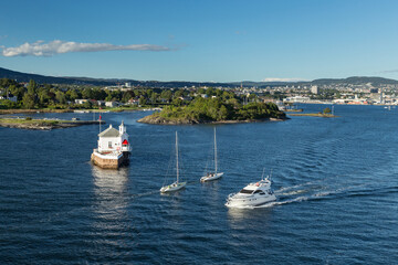 Fototapeta premium Oslofjord during a sunny summer day