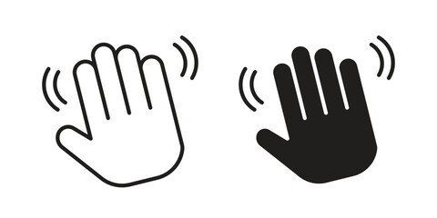 Fototapeta premium Hello icon. Outline and flat icons collection. EPS10