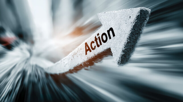 実行力と推進力を象徴するアクションデザイン