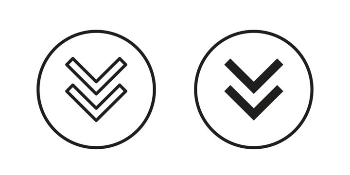 List dropdown icon. Outline and flat icons collection. EPS10