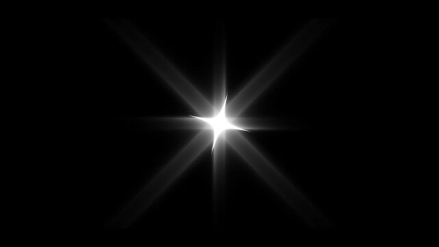 Sparkling twinkle star animation overlay with glitter blinking stars. glowing cartoon doodle light, transparent alpha channel background for compositing, magical starlight festive decorative effect 4K