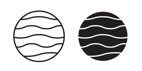Mercury icon. Outline and flat icons collection. EPS10 © Joss