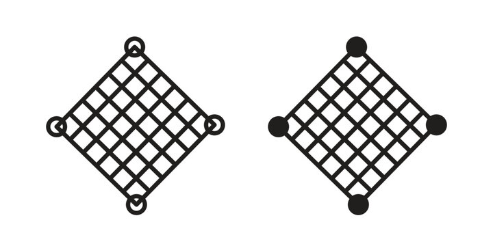 Mosquito net icon. Outline and flat icons collection. EPS10