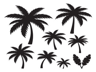 Tropical palm silhouette with a beautiful and vacation-themed design