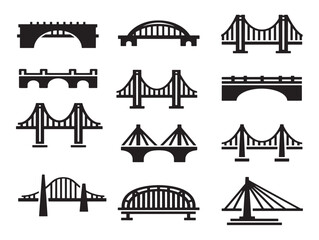 Bridge structure silhouette with a strong and engineering-focused design