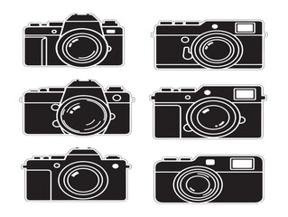 Photography camera silhouette icon for photo and media projects