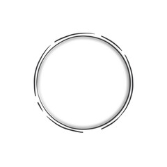 Minimal Circular Frame Design Modern Abstract Ring Border Shape