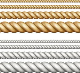 rope with knot isolated on white background