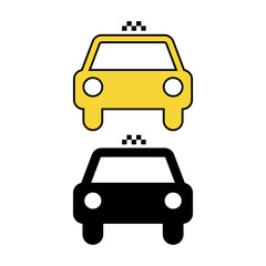 Taxi car icon set. Taxi service concept vector illustration