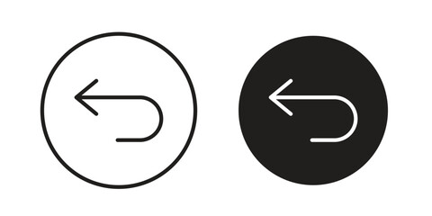 Obraz premium Send back icon. Outline and flat icons collection. EPS10