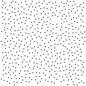 Seamless Minimalist Black Polka Dot Pattern on White Background, EPS10 Vector for Textile Print, Wrapping Paper, Wallpaper, and Modern Graphic Design Projects.