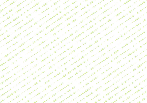 Fresh Green Dot Pattern with Glossy Bubbles and Transparent Background