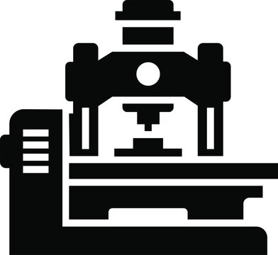 Industrial machine silhouette icon