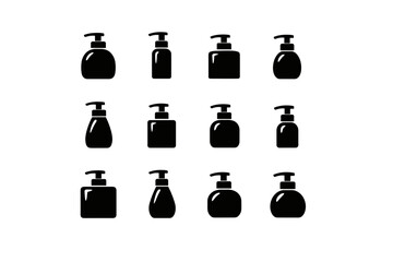 Compact countertop pump minimal generation sink image icon vector subtle simple bottle
