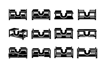 Image simple interior practical shape solid frame compatibility icon generation vector rack