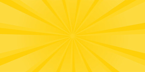Obraz premium Yellow abstract background with light of sunburst. yellow starburst with halftone. sun ray retro background with flash