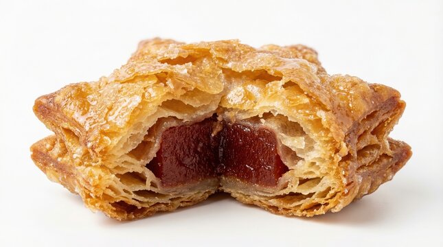 Pastelito criollo with quince membrillo filling and golden flaky fried pastry