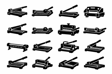 Trimmer image generation simple equipment icon precision cutter vector professional tool utility