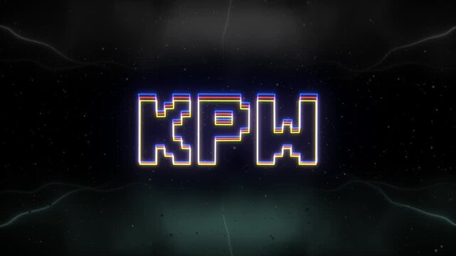 KPW Neon text with retro background
