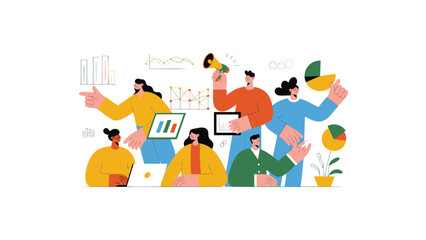 Fototapeta premium Diverse People Working Collaborating Office