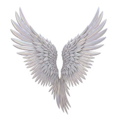 Fototapeta premium Shimmering White Angel Wings