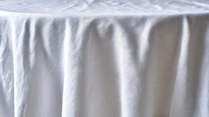Obraz premium White Fabric Background with Soft Folds