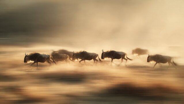 Wildebeest Migration in Motion