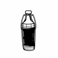 picnic bottle silhouette icon clean vector minimal