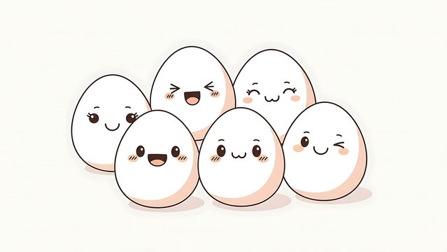 colorful easter eggs on white