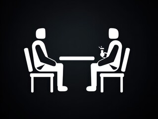 Fototapeta premium interview 2d icon isolated on a transparent background ar 43