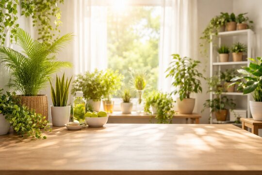 Indoor garden space with plants and natural light in a bright room during the day