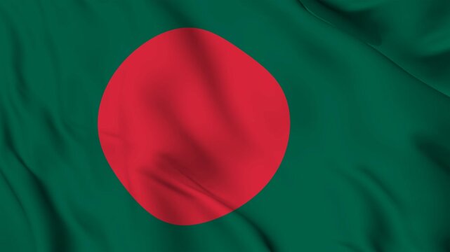 Bangladesh flag seamless loop animation. high quality flag animation 4K