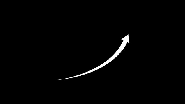 business graph up arrow animation 4k video. Business Growth And Success Arrow. Concept of growth and profit. 4K VIDEO and black background motion animation 4k video...