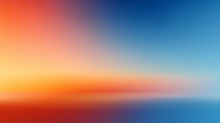 Obraz premium Vibrant sunset hues blending into a calm ocean backdrop.