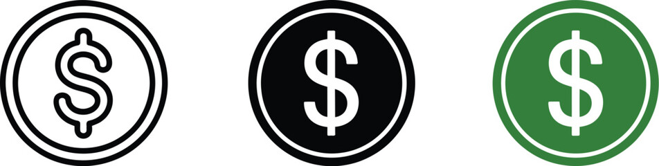 Obraz premium Currency icons vector set, line and solid glyph blue icon collection featuring global money symbols in flat design style for finance apps, banking UI, fintech platforms, websites, dashboards, and digi