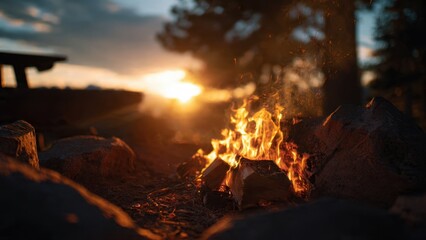 Campfire at Dusk