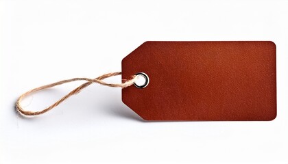 Blank Price Tag With String Isolated On White