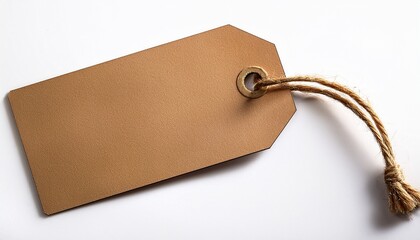 Brown Paper Tag Isolated On White Background