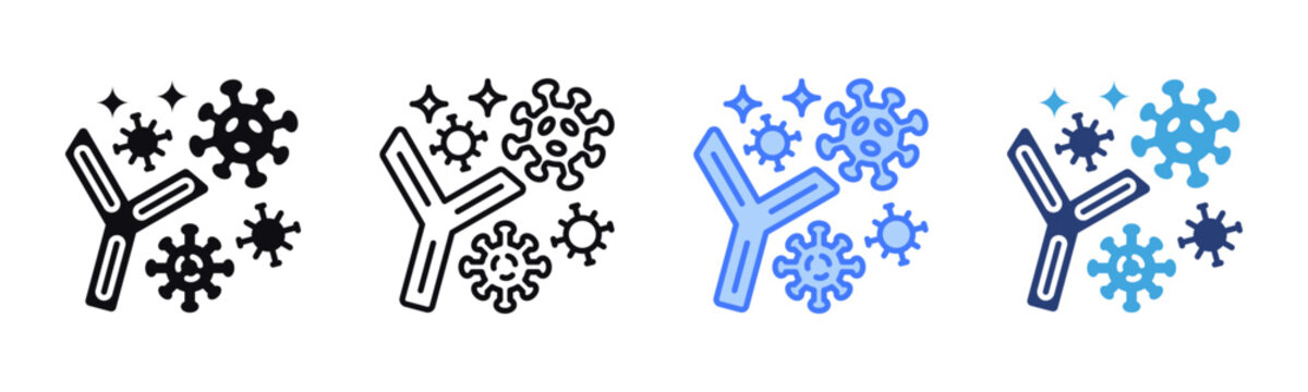 Antibody Defense icon sheet multiple style collection